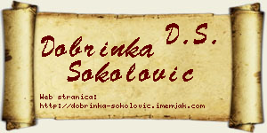 Dobrinka Sokolović vizit kartica